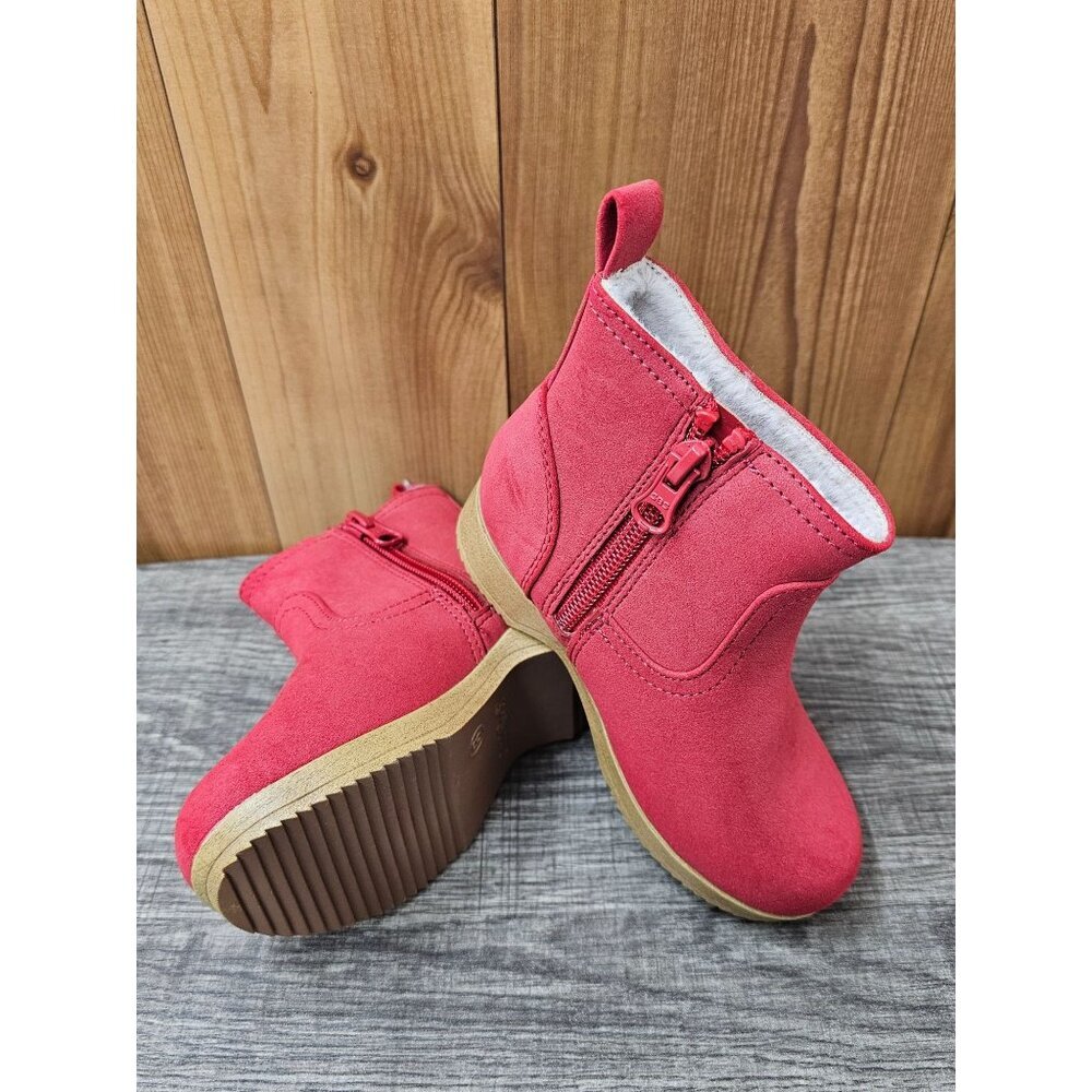 Cat & Jack Etta Red Little Girl's Booties Size 10T